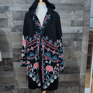 Caite Floral Embroidered Hooded Jacket The Billie Jacket